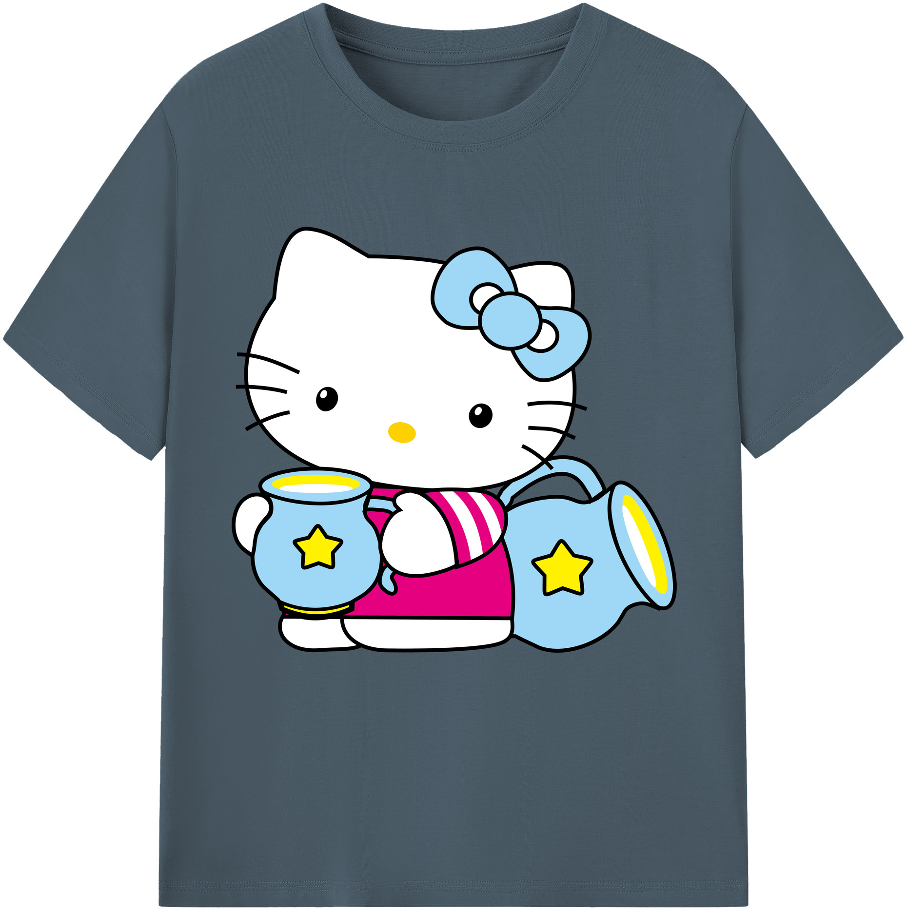 （画像用） Hello Kitty ハローキティ 綿100％半袖Tシャツ（フロントプリント）